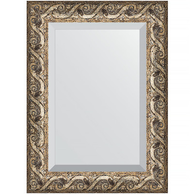 Зеркало настенное Evoform Exclusive 76х56 BY 1229 с фацетом в багетной раме Фреска 84 мм