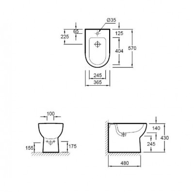 JACOB DELAFON Odeon Up E4738-00 биде напольное, белое