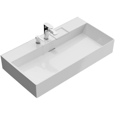 Раковина подвесная Kerama Marazzi Logica 90 LO.wb.90.2 белая глянцевая прямоугольная