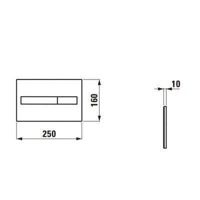 Клавиша смыва Laufen Lis 8.9566.1.007.000.1 хром пластик