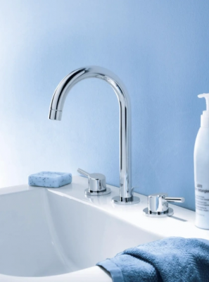 Смеситель для раковины GROHE Concetto на 3 отверстия с донным клапаном, хром (20216001)