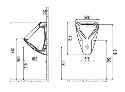 Писсуар Creavit TP630 с сифоном, белый фарфор, Турция (TP630.00000)