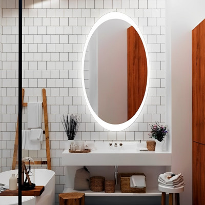 Зеркало в ванную с LED подсветкой Relisan KASANDRA Гл000024393, 60x105 овальное