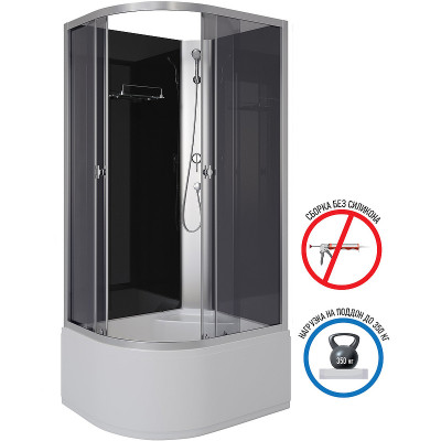 Душевая кабина Niagara Eco 90x70 R E90/70/40R/TN/BK асимметричная
