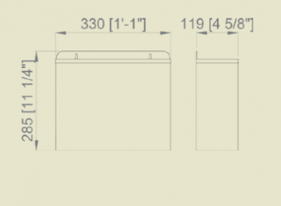 NOFER 14098.2.S настенное ведро для мусора 11 л, нержавеющая сталь