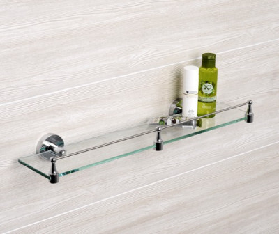 WasserKRAFT Rhein K-6244 полка стеклянная с бортом, хром