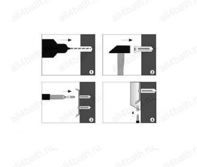 WasserKRAFT Rhein K-6244 полка стеклянная с бортом, хром