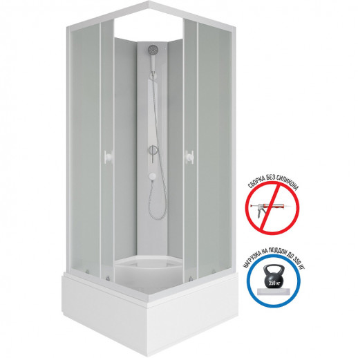 Душевая кабина Niagara Promo 100x100 P100/26Q/MT/BK квадратная