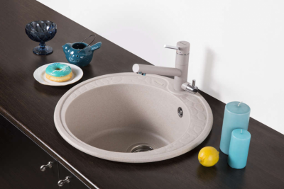 Мойка OMOIKIRI TOVADA 51-SA Artgranit бежевый круглая 510x510 (4993412)