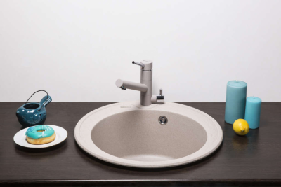 Мойка OMOIKIRI TOVADA 51-SA Artgranit бежевый круглая 510x510 (4993412)