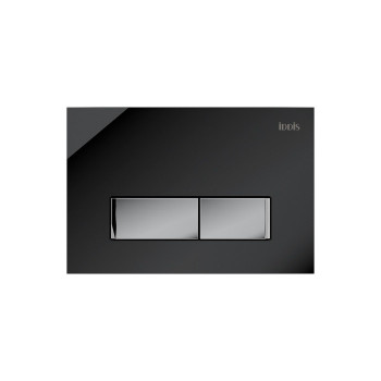 Клавиша смыва IDDIS Uniglass универсальная черное стекло 010 (UNG10GBi77), дизайн современный