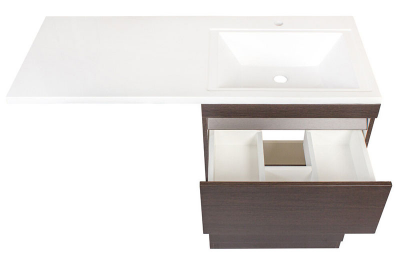 Тумба Style Line Даллас 120 L с раковиной над стиральной машиной, венге