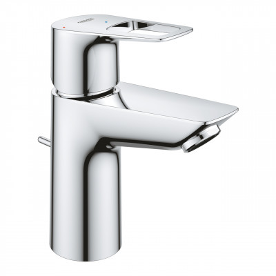 Смеситель для раковины GROHE BauLoop с рычажным донным клапаном, S-Size, хром (22054001)