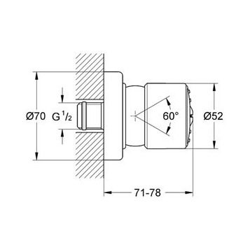 Grohe Relexa Plus 28198000 боковой душ, хром