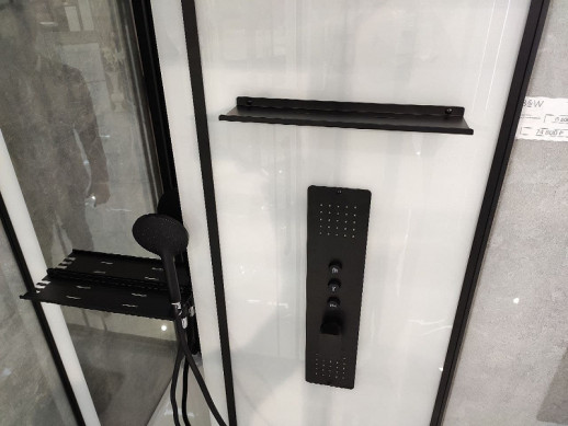 Душевая кабина Black&White Galaxy 8028000 с гидромассажем 115х90 см прямоугольная