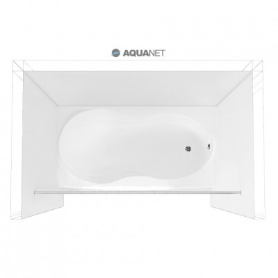 Aquanet 00157486 карниз на ванну прямой 180см, хром