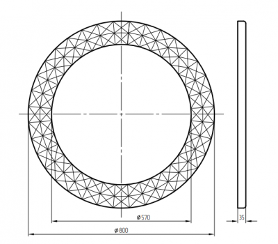 Зеркало для ванной подвесное Migliore 30583 (80х3,5 см) серебро круглое