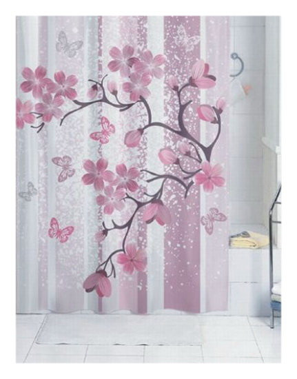 Bath Plus PRINT DSP3016 шторка для ванной (Сакура), 180 см x 200 см