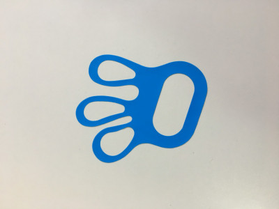 Haccper Уплотнитель (натяжитель) для кольчужных перчаток из полиуретана, синий, толщина 0,15мм