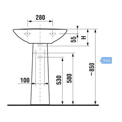 JIKA Zeta 193900000009 пьедестал, белый