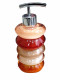 Дозатор для жидкого мыла Primanova трехцветная, MILI, 8х8х17,5 см полимер  (D-19020)
