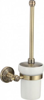 Туалетный ёршик с настенным держателем S-005894C Savol латунь бронза