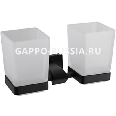 Стаканы для ванной Gappo настенный черный (G0708-6)