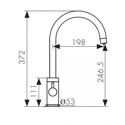 Смеситель для кухонной мойки KAISER Merkur (26744-9), черный матовый