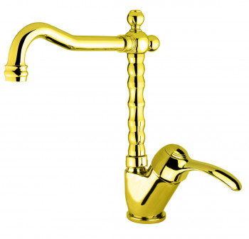 Смеситель для раковины на столешницу Webert Aurora AU831702010 рычажный, золото