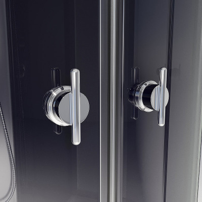 Душевая кабина Niagara Eco 90x70 L E90/70/40L/TN/BK асимметричная