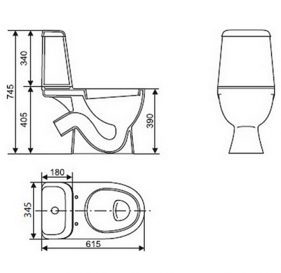 Sanita luxe MAX MAXSLCC01040513 унитаз-компакт, сиденье с микролифтом, белый