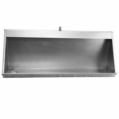 Писсуар коллективный желоб Тругор ПКА 1800 мм, нержавеющая сталь, антивандальный левый