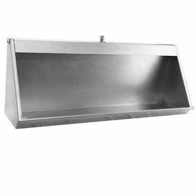 Писсуар коллективный желоб Тругор ПКА 1800 мм, нержавеющая сталь, антивандальный левый