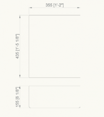 NOFER 14077.S настенное ведро для мусора 23 л, нержавеющая сталь/матовое