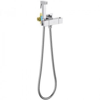 Гигиенический душ со смесителем Aquatek Либра AQ1028CR с термостатом хром встраиваемый