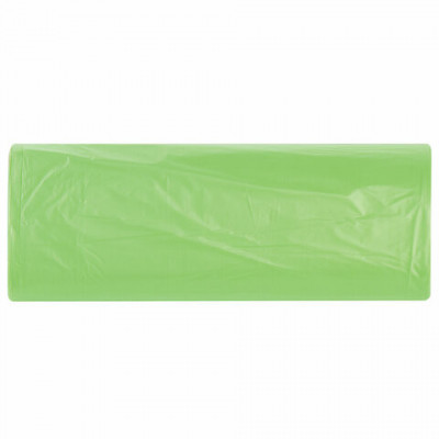 Мешки для мусора биоразлагаемые 60 л зеленые в рулоне 20 шт. прочные, ПНД 15 мкм, 60х70 см, LAIMA, 601401