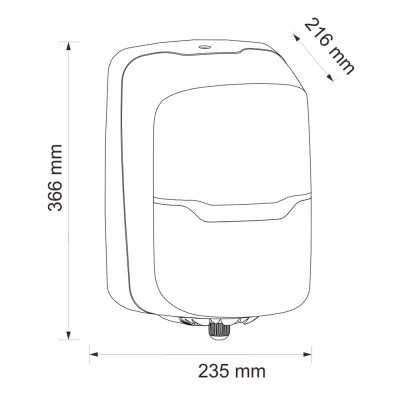 Диспенсер бумажных полотенец с центральной вытяжкой "MERIDA HARMONY BLACK MAXI" ABS-пластик CHC101