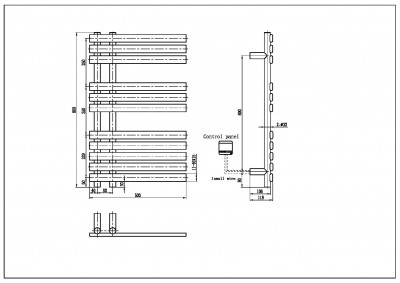 Полотенцесушитель электрический Boheme Venturo 723-MG 50х80 см, MATT GOLD (золото матовый)