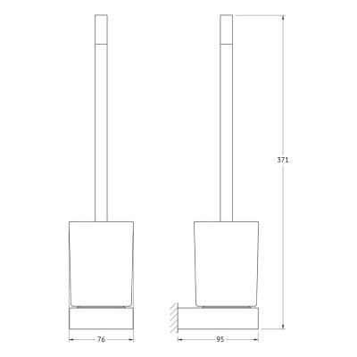 Туалетный ершик Artwelle Regen 8329 хром настенный
