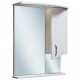 Зеркало со шкафчиком Runo Севилья 60 R 00000000790 с подсветкой белое прямоугольное  (00000000790)