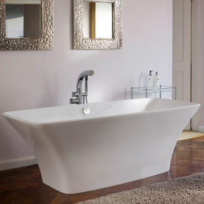 Ванна Ravello Victoria+Albert из искусственного камня, черно-белая