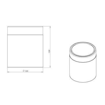 Ведро настольное JAVA S-886-1.5O, 1.5 литра