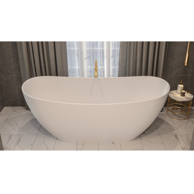 Ванна овальная WHITECROSS Onyx C 160x75 белый мат иск. камень (0206.160075.200)
