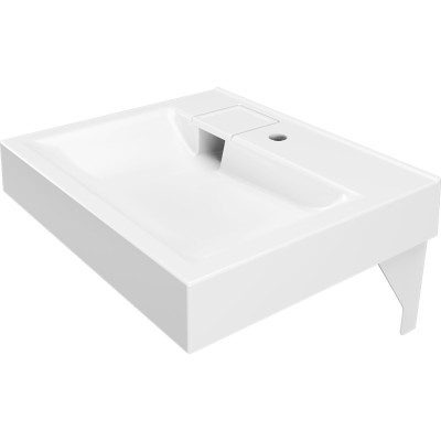 Раковина Paola Siena 60x50 на стиральную машину белая глянцевая прямоугольная