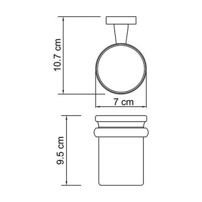 WasserKRAFT Lippe K-6528 подстаканник настенный, матовое стекло/хром