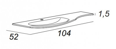 Раковина Cezares Vague 82409/82408, стекло