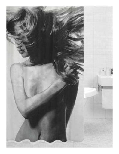 Bath Plus PRINT DSP3033 шторка для ванной (Девушка), 180 см x 200 см