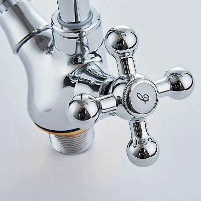 Кухонный смеситель Ledeme H19 4319-3L хром с поворотным изливом