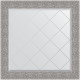 Зеркало настенное Evoform ExclusiveG 86х86 BY 4324 с гравировкой в багетной раме Чеканка серебряная 90 мм  (BY 4324)