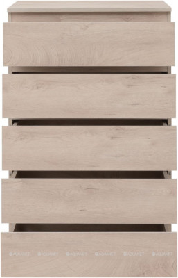 Комод для ванной Aquanet Сканди 700x400 Дуб эдгрейн 5 ящиков (00302551)